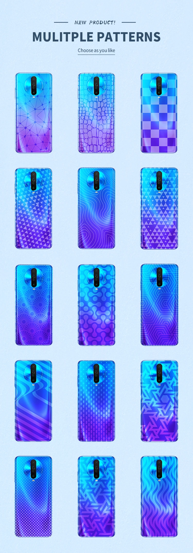 Дешевая оптовая продажа, 3D кристально прозрачная ультратонкая универсальная наклейка на тыльную сторону для мобильного телефона, машина для резки на тыльную сторону и гидрогеля