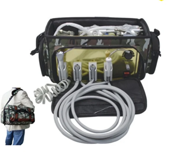 2023 Hot Sale Dental Portable Turbine Unit Backpack Dental Unit with Air Compressor