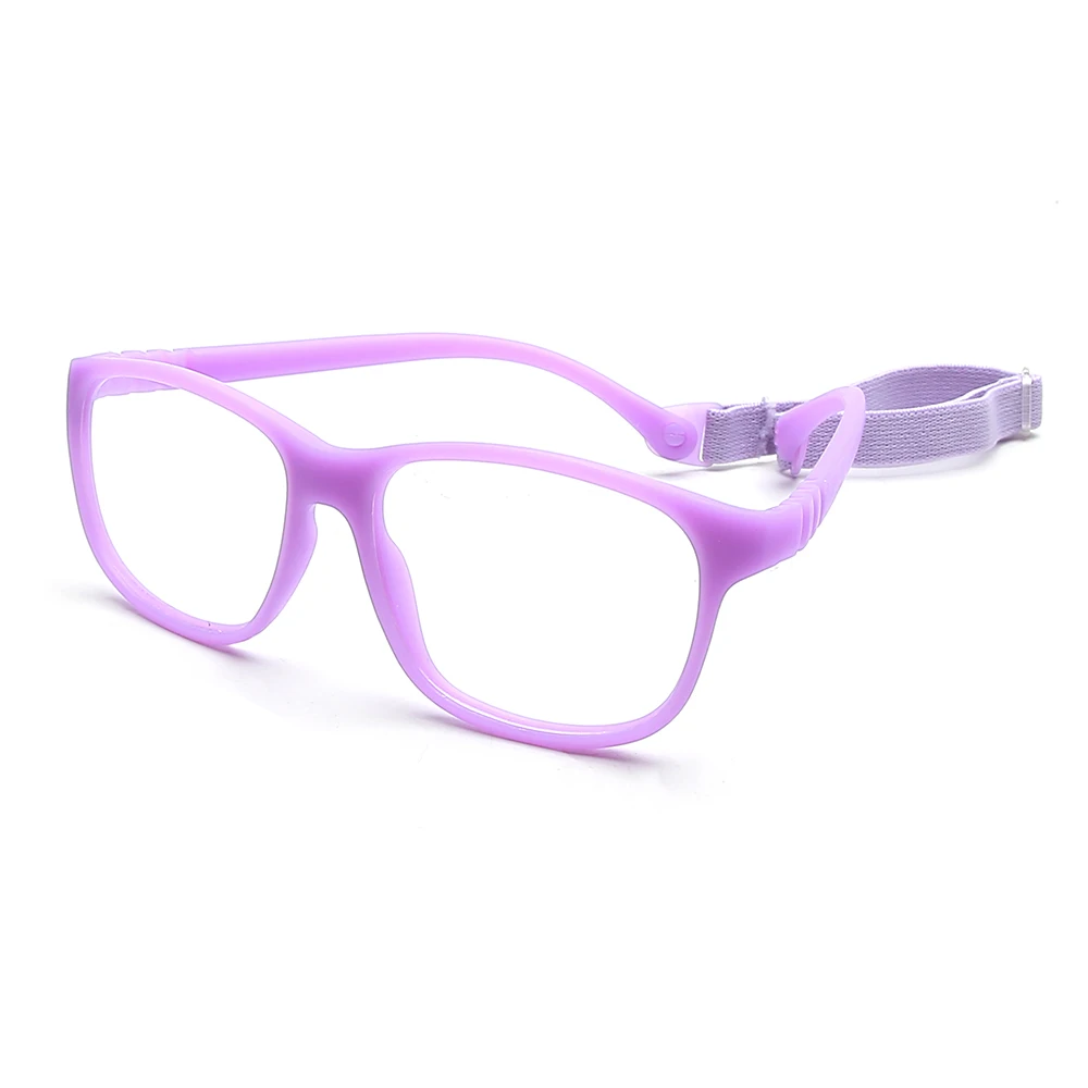 high end children eye glasses flexible comfortable colourful  glasses frame  with strap for kids rubber eyewear optical frame