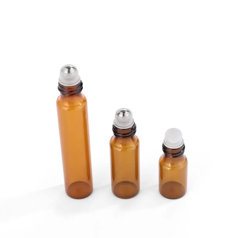 wholesale Perfume Essential oil 6ml 8ml 15ml 10ml matte black blue clear amber glass roller bottle