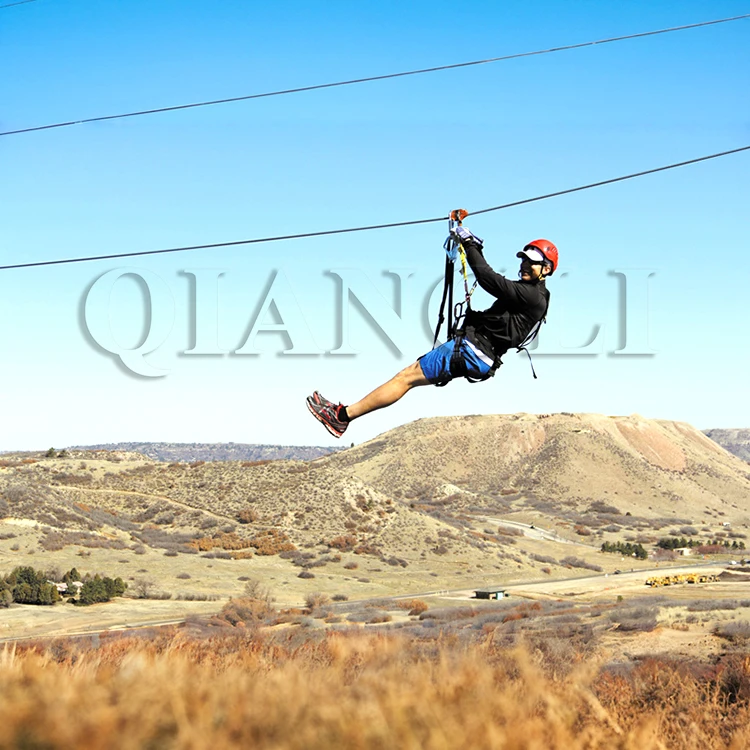 Extreme Rides Fairground Attraction Adventure Zip Line Roller Coaster Manufacturer Zip Line Cable For Adults