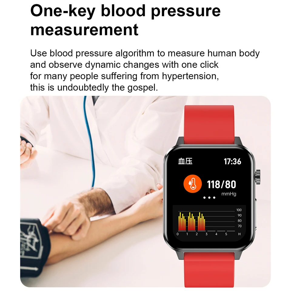 Eseed E86 Smartwatch PPG ECG Blood Pressure Body Temperature monitoring Health Sport Smart Watch Watches for Men Women