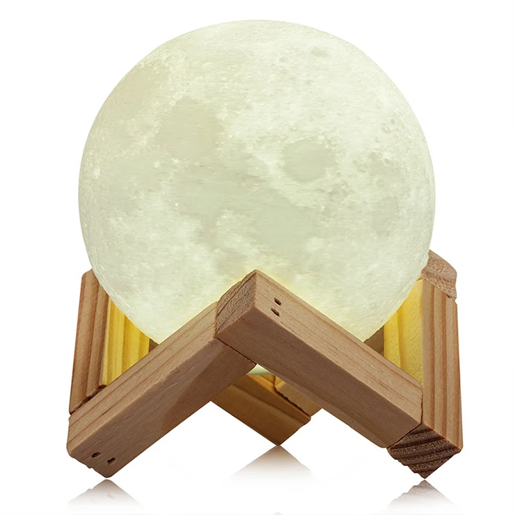 
Hot Sale 8CM Touch Control Brightness Moon Lamp USB Charging 3D Printed Night Light 