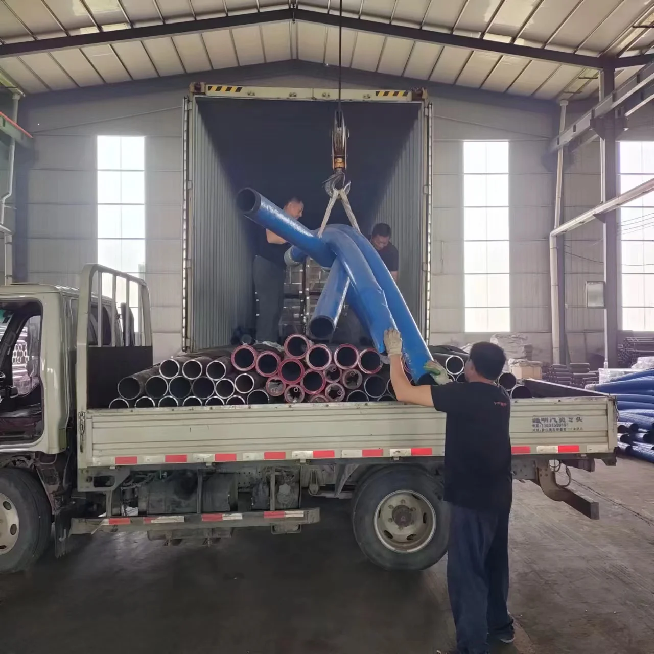 concrete pump spare parts rubber hose with  double flanges