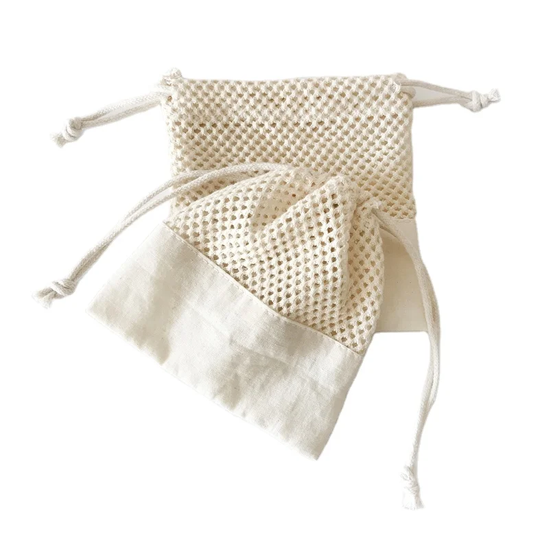 100% органический хлопок сетка с Кулиской Сумка маленькая ювелирные сетки мешки