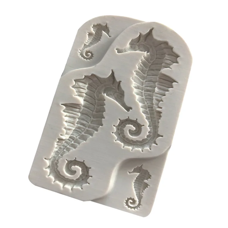 Large and Small Seahorse Ocean Wind Modeling Silicone Fondant Mold Chocolate Cake Pastry Mold Making Baking Tray Crafts Tool