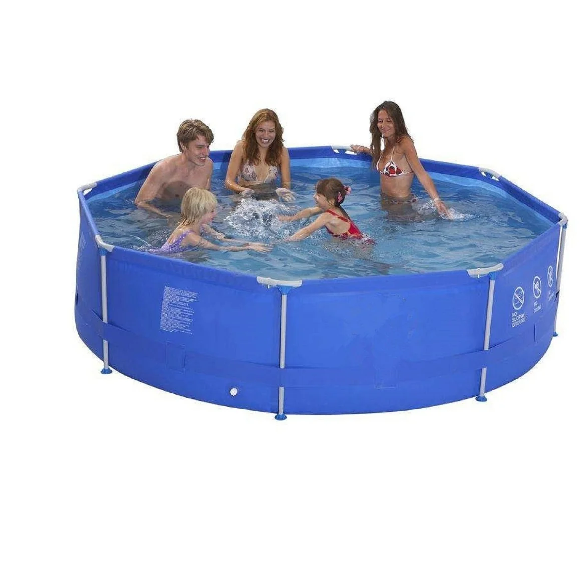 Portable 3000L Metal Frame Swimming Pool Rectangular XL size for Home Outdoors Easy Install with Pump and Filter