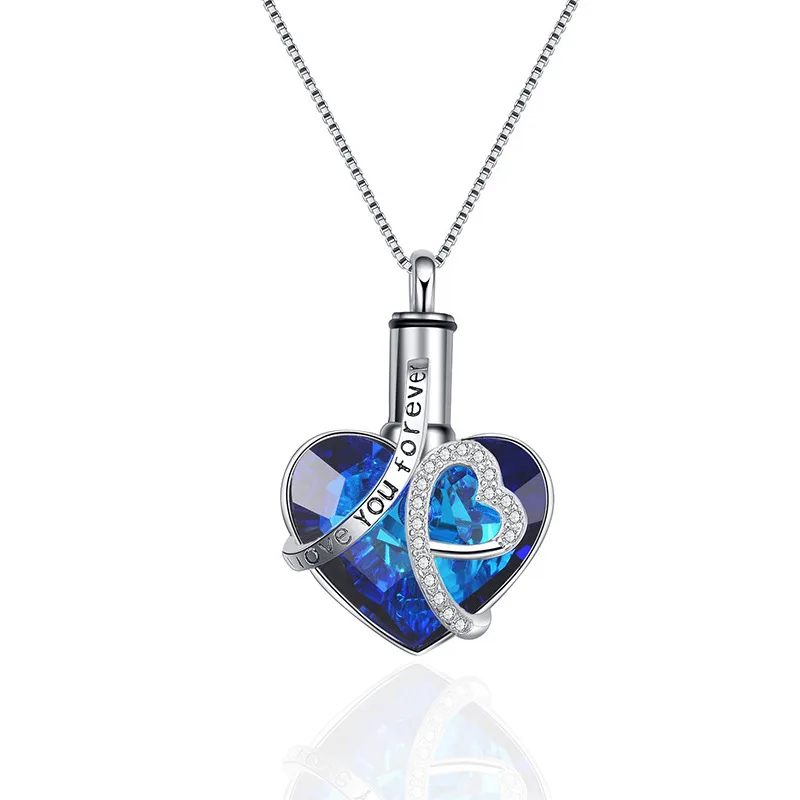 SUXUAN Jewelry Factory Heart Cremation Sunflower Pendants Necklace Memorial Ashes Keepsake Urn Necklace