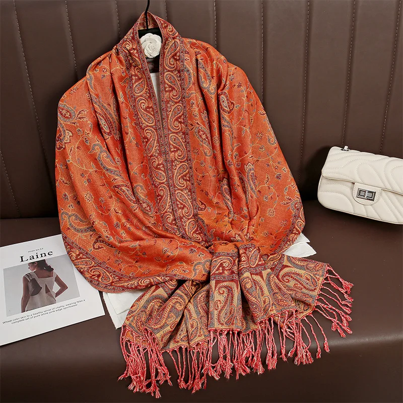 High quality pashmina scarf paisley chinese style lady fashion shawls Scarf