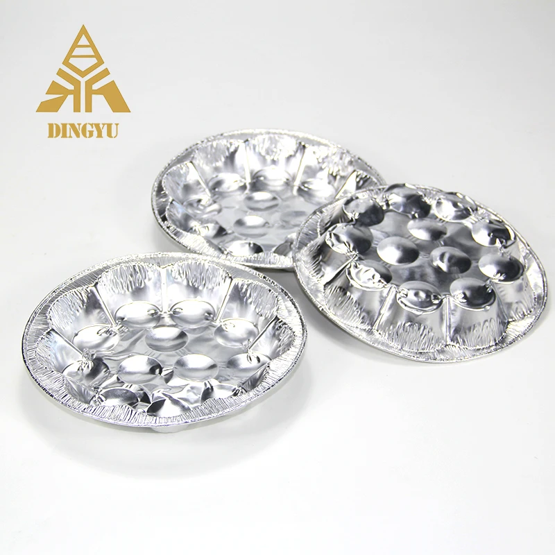 OEM logo aluminium foil container snail trays for fast food