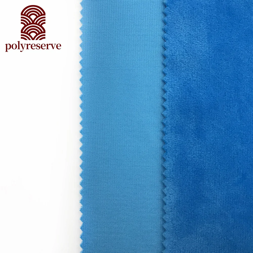 POLYRESERVE Plain Dyeing Crystal 100% Polyester Super Soft Velvet For Toy