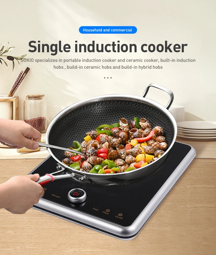220V Table Touch Control Home Single Hob Cooktop 1 Burner Cooking Induction Cooker Hot Pot Electric Stove Cooker