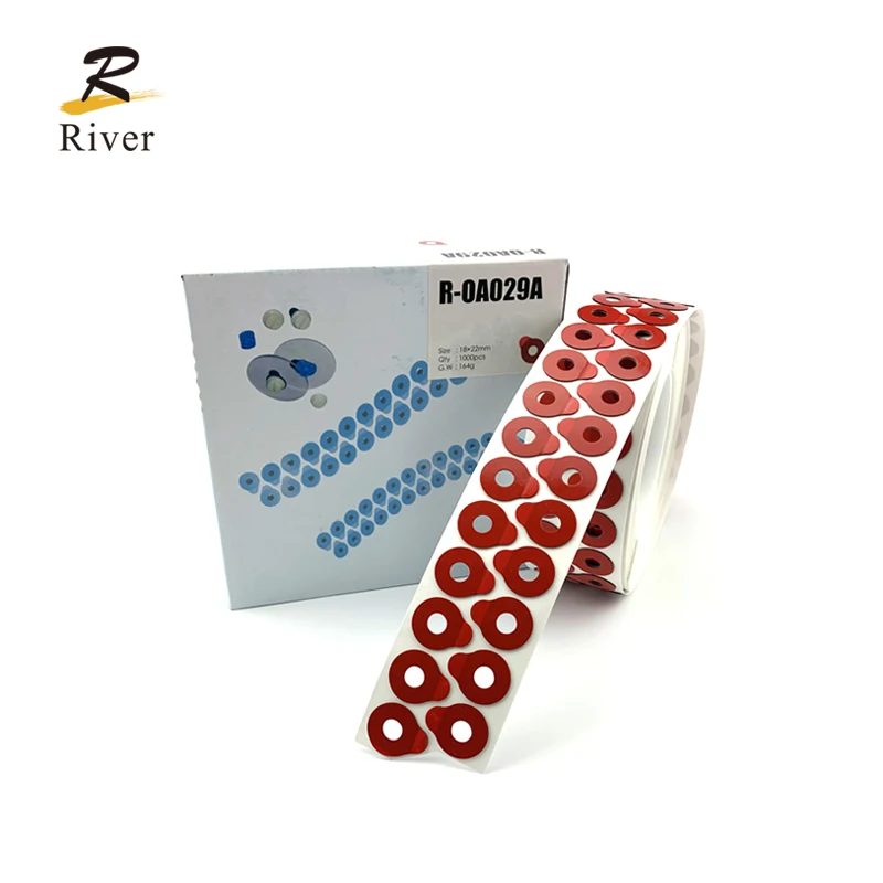 High quality 18*22mm Anti Slip Red Double-Sided Sticker Tape Optical Glasses Lens Blocking Pads