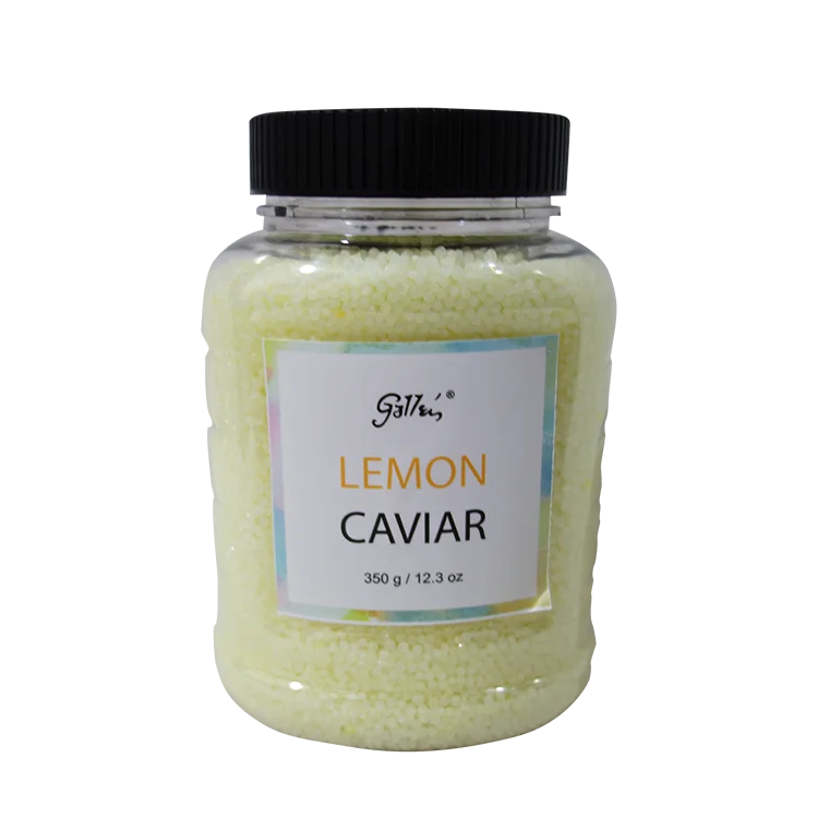 
Round Bath Caviar Bead Salt Bottle Natural Glass 