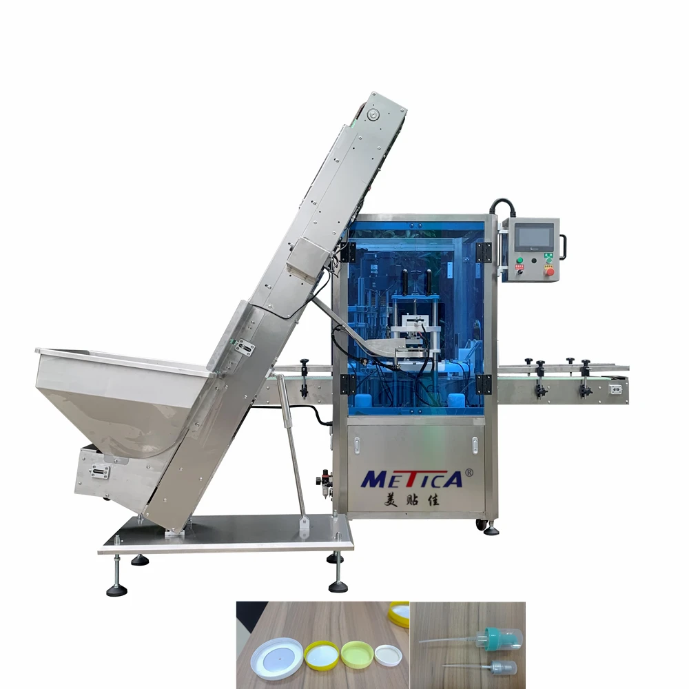 Automatic plastic and glass bottle capper screw capping machine