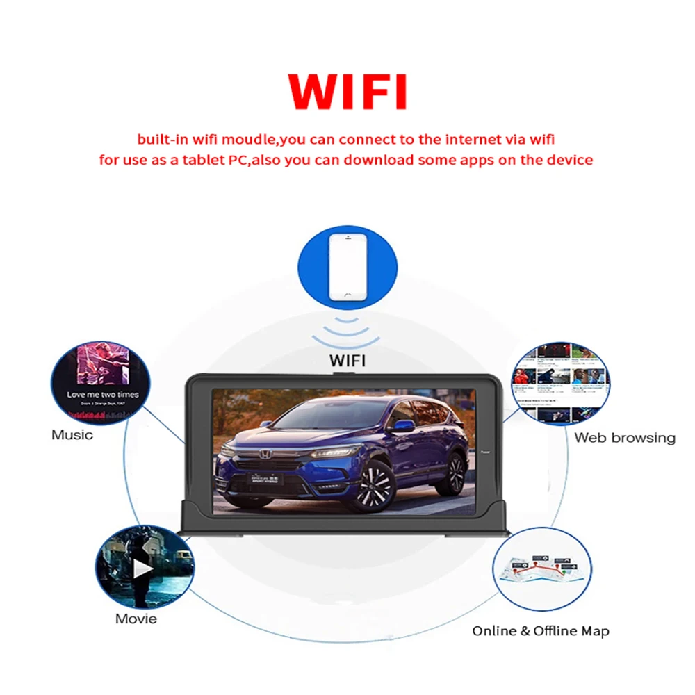 High Quality Car DVR Auto Camera Dash Cam Touch Screen GPS Navigation Car Driving Recorder 16GB