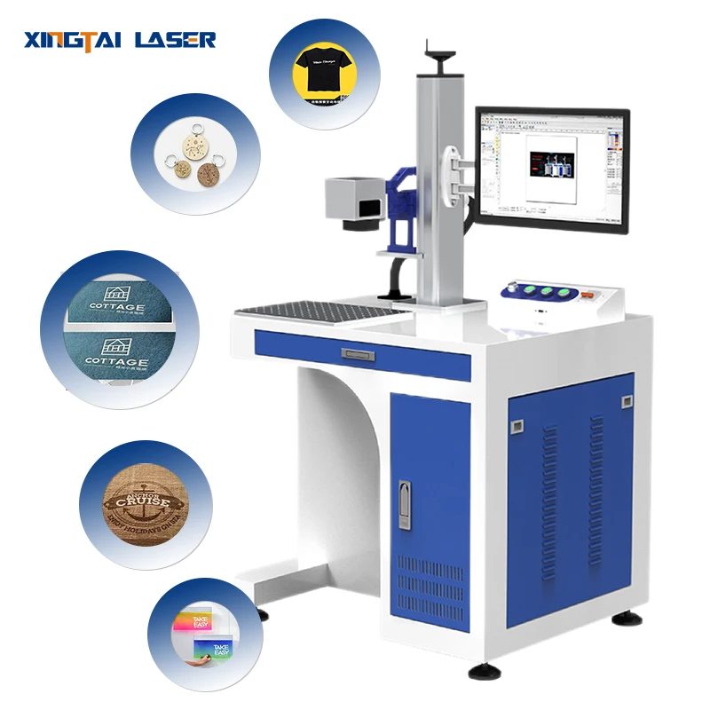 100w 60w 30w co2 galvo automatic laptop keyboard laser engraving marking laser coding marking printing machine