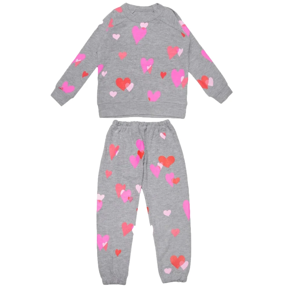 Stylish Girl Clothing Set Gradient Stars Printing Black Long Sleeves Summer T Shirt Set