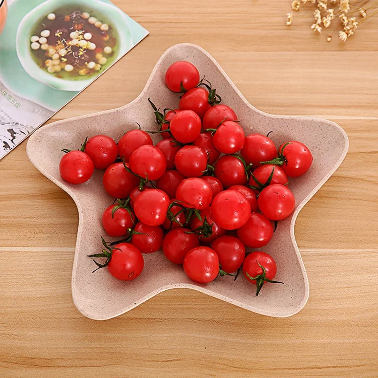 Customizable Fancy Eco Friendly Bio Degradable Wheat Straw Plastic Snack Plate
