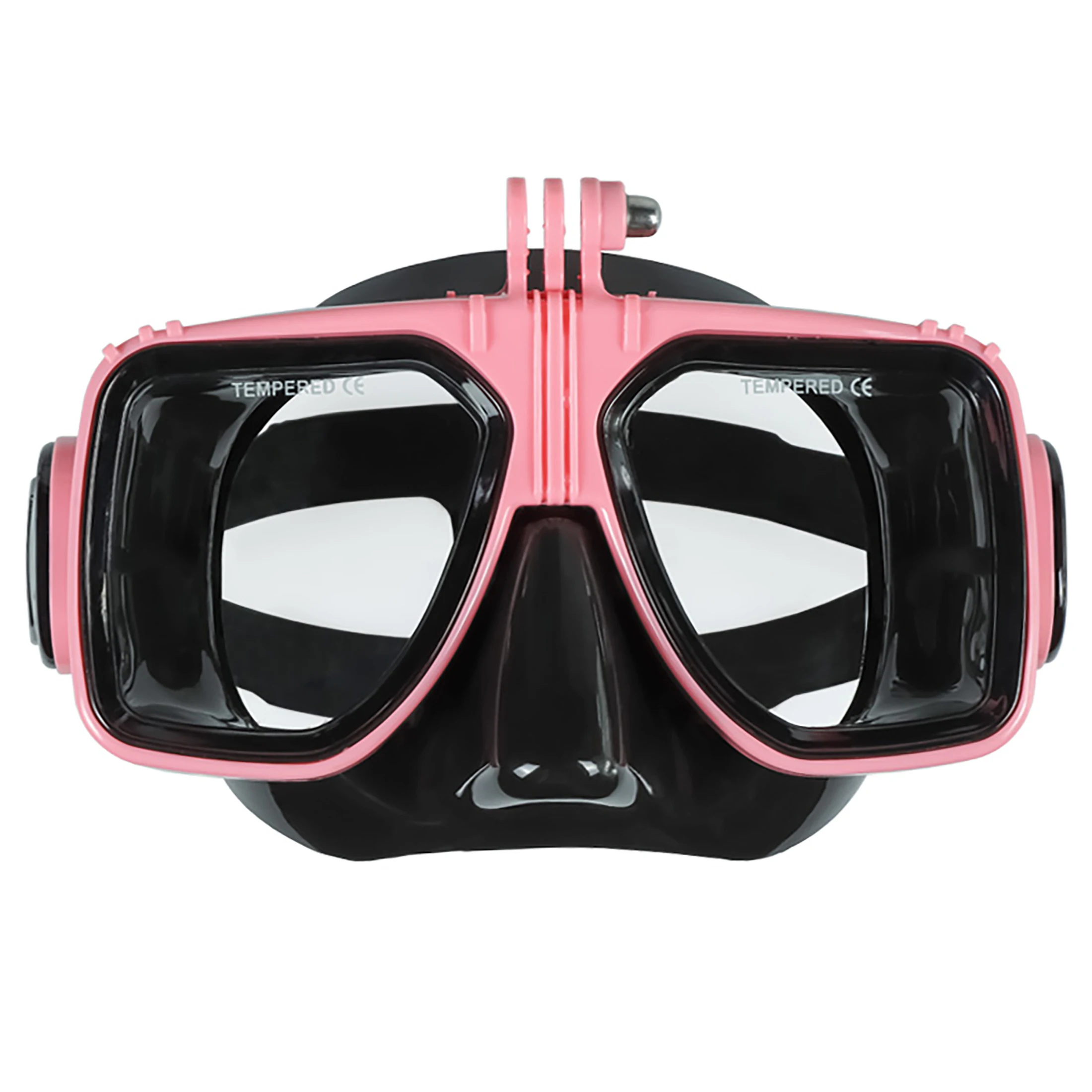 Wholesale Half Face Safety Breathing System 180 Panoramic Viewing Diving Mask with Detachable Camera Mount