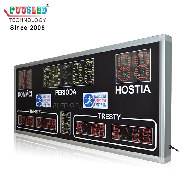 LED electronic sports goal scoreboard led scoreboard led hockey scoreboards for sale LED sport gametime display