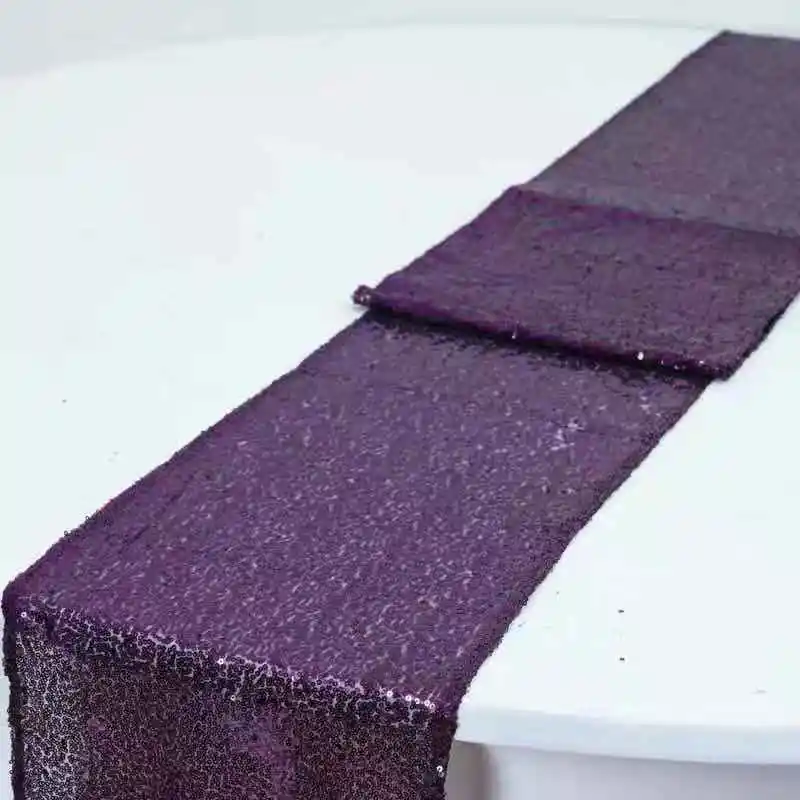 Sparkly Wedding Party Decor bright green sequins table runner