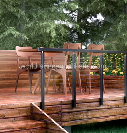 YL low maintenance black metal cable railing side mounted for Hotel decoration