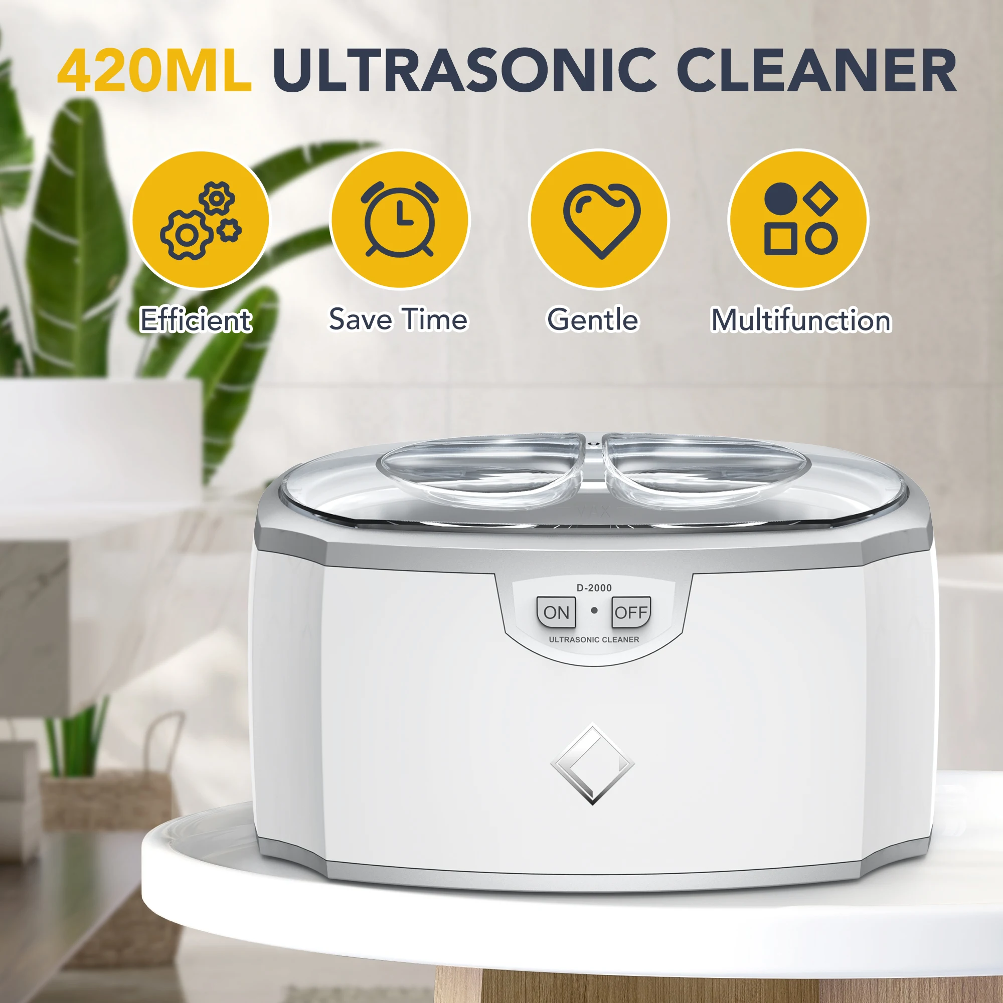 High Quality Factory Household Directly Mini Portable Jewelry Ultrasonic Cleaner Ultrasonic Glasses Cleaners