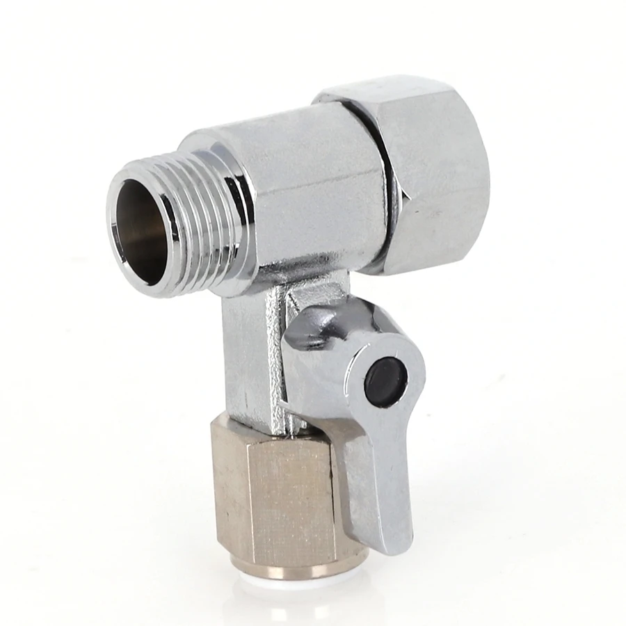 Professional Manufacturer Ro Feed Water Adapter Water Purifier Fitting Brass Angle Ball Valve