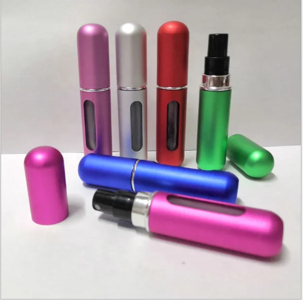Bulk Bullet Aluminum Tube Perfume Glass Bottle Perfume Refill Bottle Portable Sub-packing Spray Empty Bottle