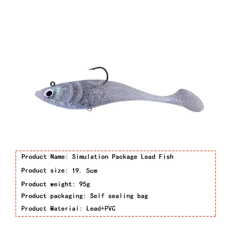 Artificial Soft Lure With Lead Inside Crank Hook Jigging Bass Pike Wobblers Jig Lure