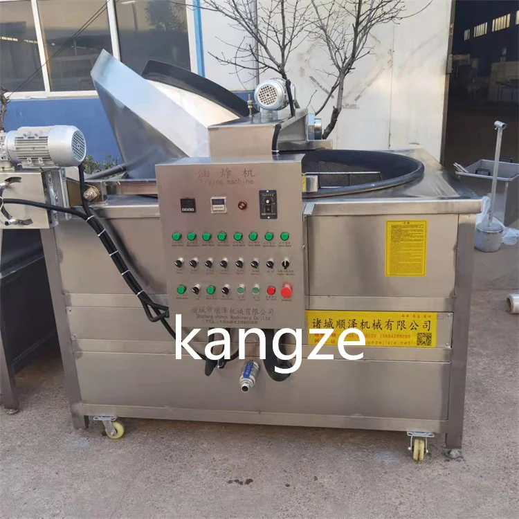 automatic Electric gas diesel frying machine meat peanut pork skin chin nuts donut frying machine with 5 cm insulation board