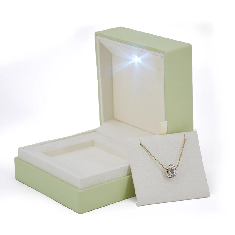 Изготовленный на заказ логос пластиковые украшения СИД световое кольцо браслет кулон браслет Коробочки для ювелирных изделий