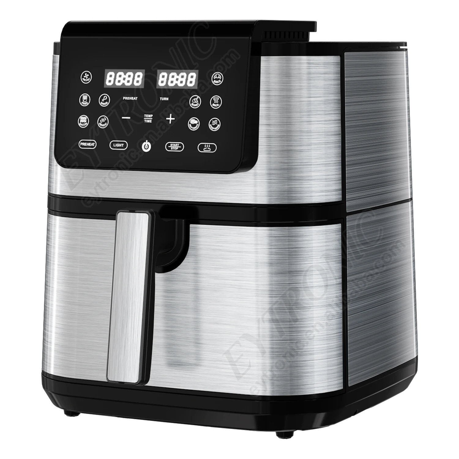 8L Non-Stick Stainless Steel Air fryers Oven Touch Screen Digital Control Smart Air Fryers With 8 Preset Recipes