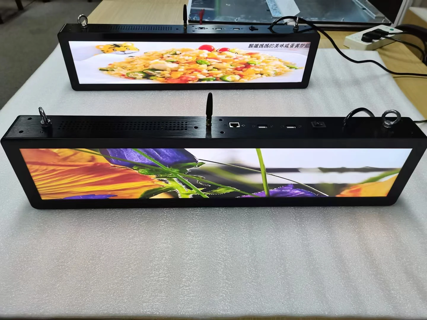 Android lcd stretched bar display ultra wide monitor stretched shelf bar lcd screen advertising display