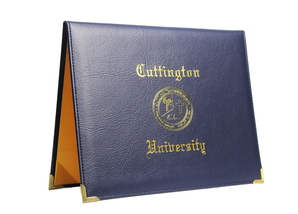 
Diploma Cover With Foil Customized Emboss/gold,silver foil Certificate Cover 