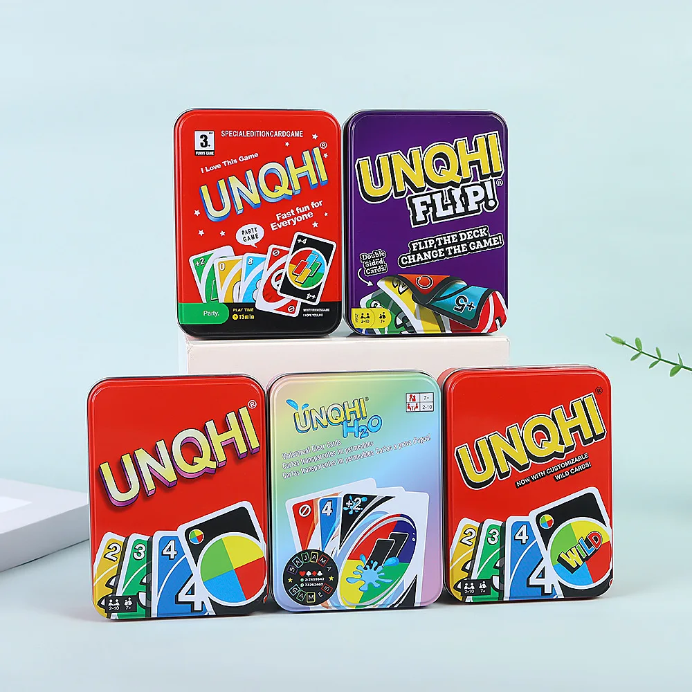 2024 Zealed Hot Sale UNQHI Card Family Funny Entertainment Board Game Cards One Pieces Dragon Balls Flip No Mercy Unos Card Game
