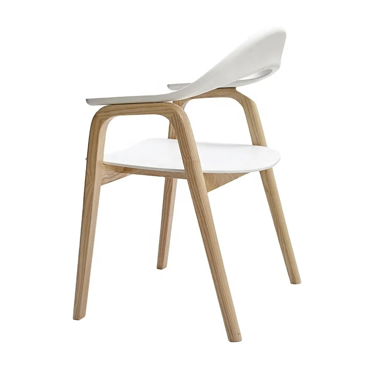 Modern Multi Color Plastic Handrail Restaurant Chinese Wood Dining Chairs