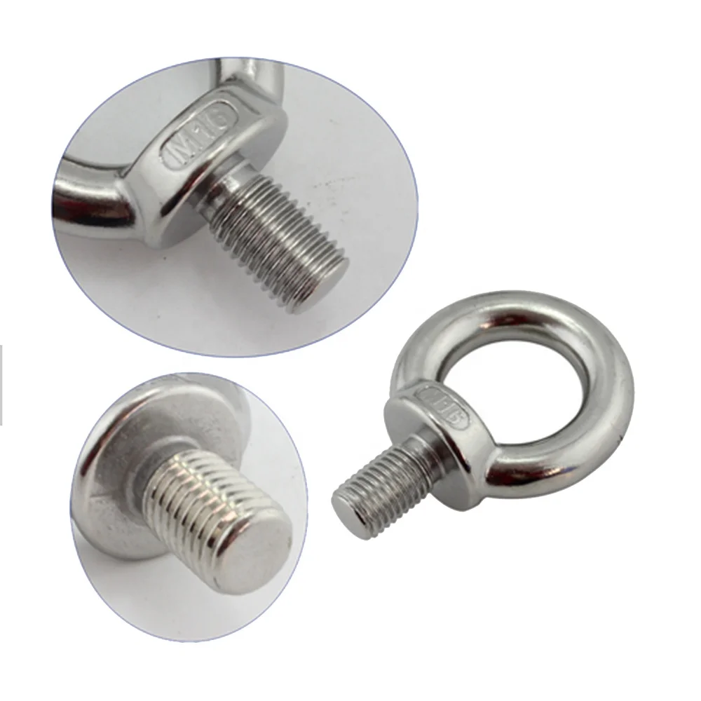 High Quality High Polished Eye Bolt,M6 M8 M10 M12 DIN 580 Stainless Steel AISI 304/316 Lifting Bolt China Supplier
