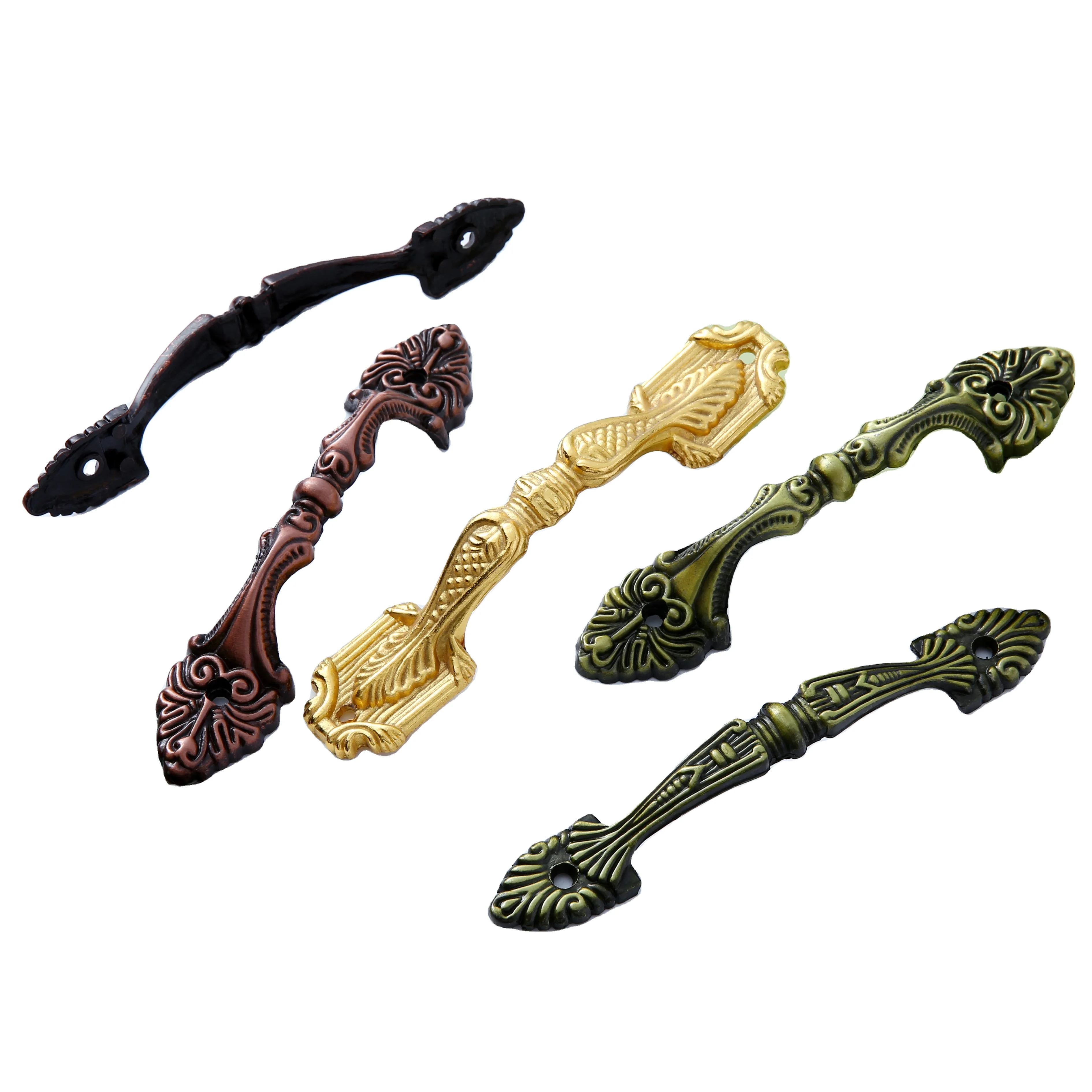 Zinc Alloy Handles Metal Vintage Antique Furniture Handles Bedroom Drawer Cabinet Handles