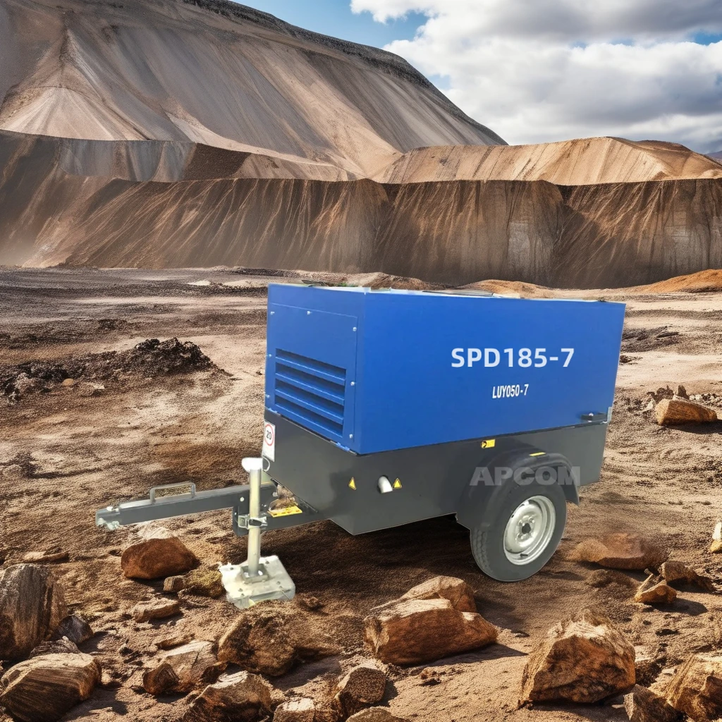 APCOM 13bar 16 12 11 8 7bar mining portable diesel screw air compressor diesel engine 13bar 16bar 12bar 11bar 8 7bar  for mining