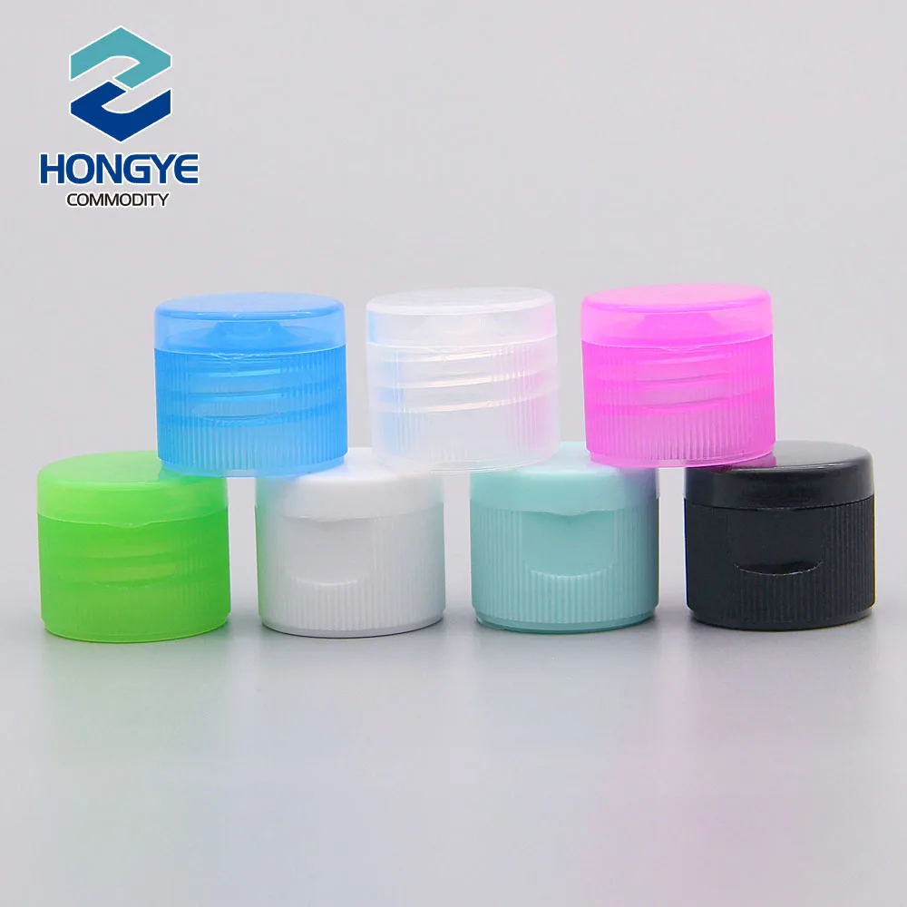 screw cap plastic lids 18mm 20mm 24mm Cosmetic packaging plastic flip top cap
