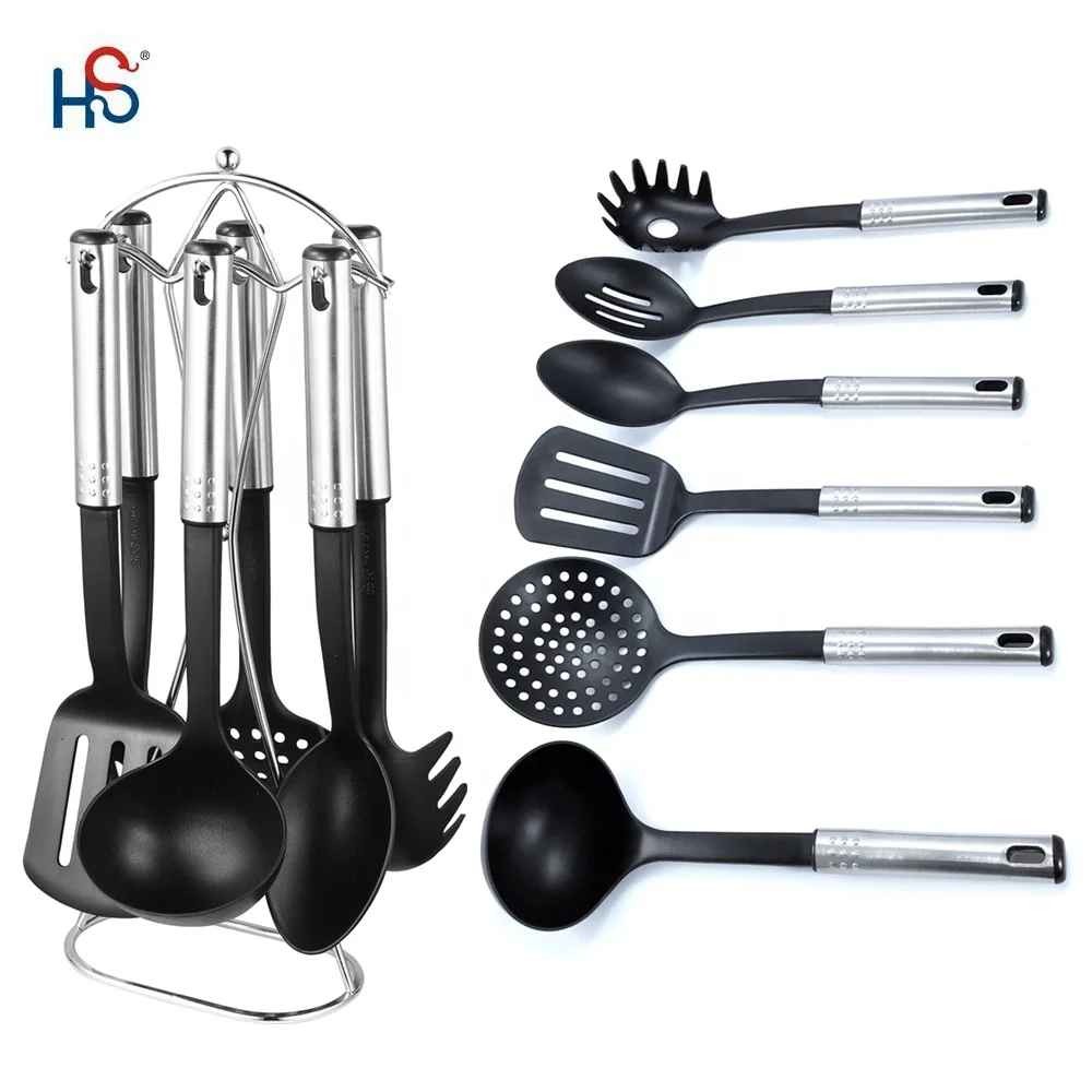 Plastic Kitchen Ware Productos De Cocina Tableware Kitchen Utensils Spoon Holder Nylon Kitchen Tool Ladle Masher