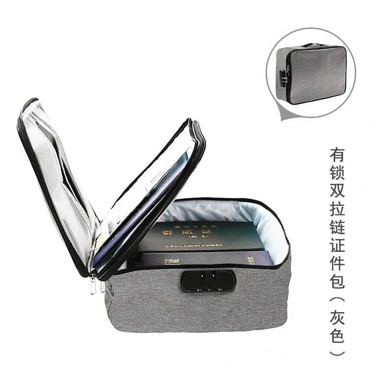Customized document storage bag, portable travel, multi-layer passport bag, hand-held, large-capacity storage box wholesale