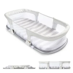 Wholesale metal frame multifunction foldable baby bed crib