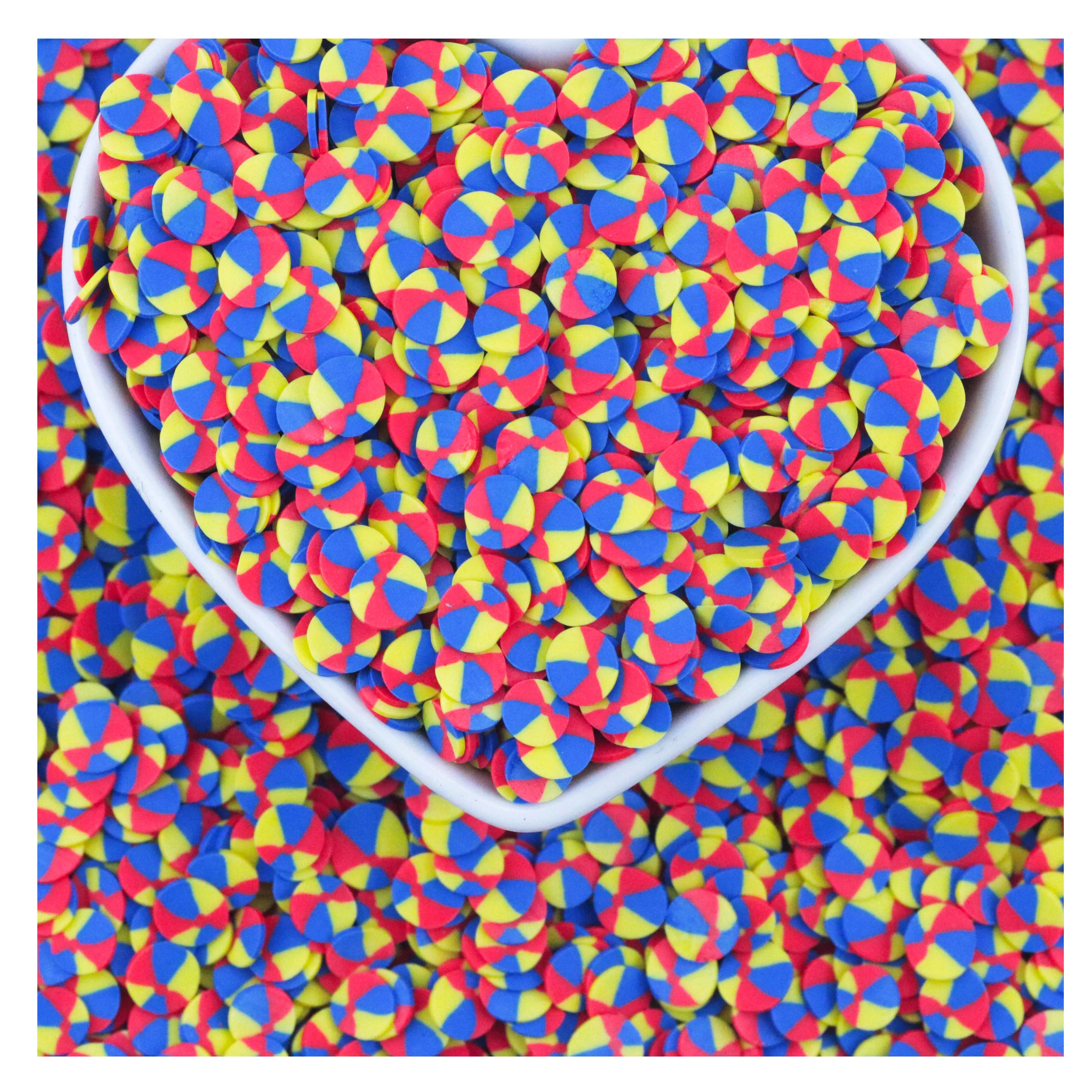 HENGXIN 5mm 10mm Volleyball Softball Mixed Sports Ball Polymer Clay  Slices For Slime Filling  Phone Case Decoration