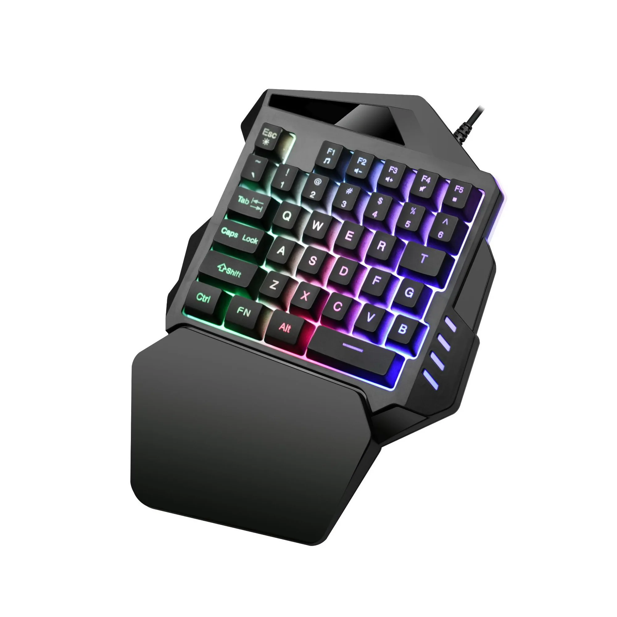 
Wired Mini Gaming Keypad 35 Keys One-Handed RGB LED Gaming Keyboard 