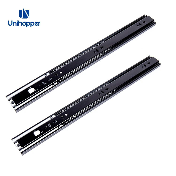 Unihopper 45mm Drawer Telescopic Channel Soft Close Drawer Slider Push to Open Ball Bearing Drawer Slide for Kitchen Cabinet