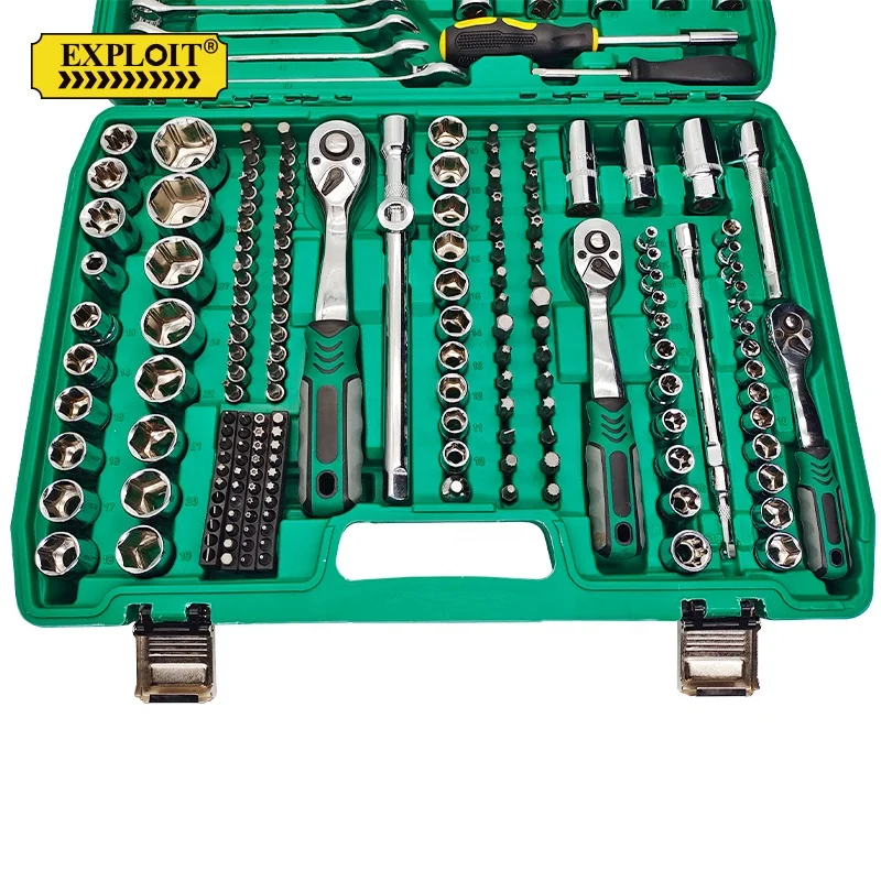Auto Car Repair Wrench Tool Kit 216PCS Industrial Grade Vehicle Repairing Portable Socket Spanner Tools Set Box