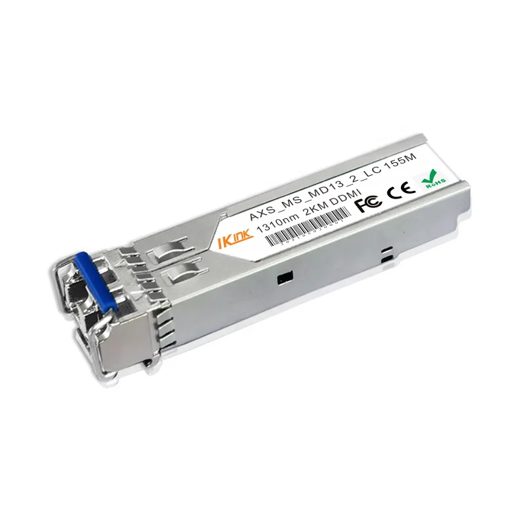 Brand Compatible 155M Multi-Mode Double Fiber 2km T/Rx1310nm DDM SFP Industrial Fiber Optic Module